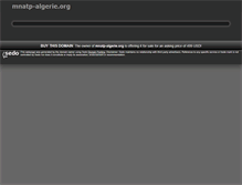 Tablet Screenshot of mnatp-algerie.org